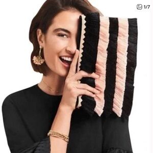 Stella & Dot Black and Pink Clutch